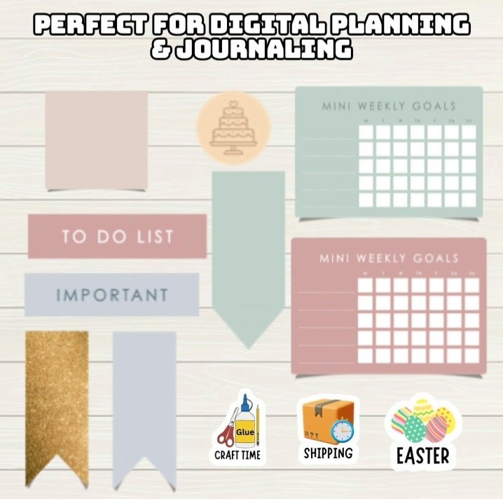 Everyday Digital Stickers - 300+ Stickers, Goodnotes file, Pre-Cropped Individuals, PNGs Digital Stickers, Pre-cropped iPad Stickers - Digital Agenda Co.