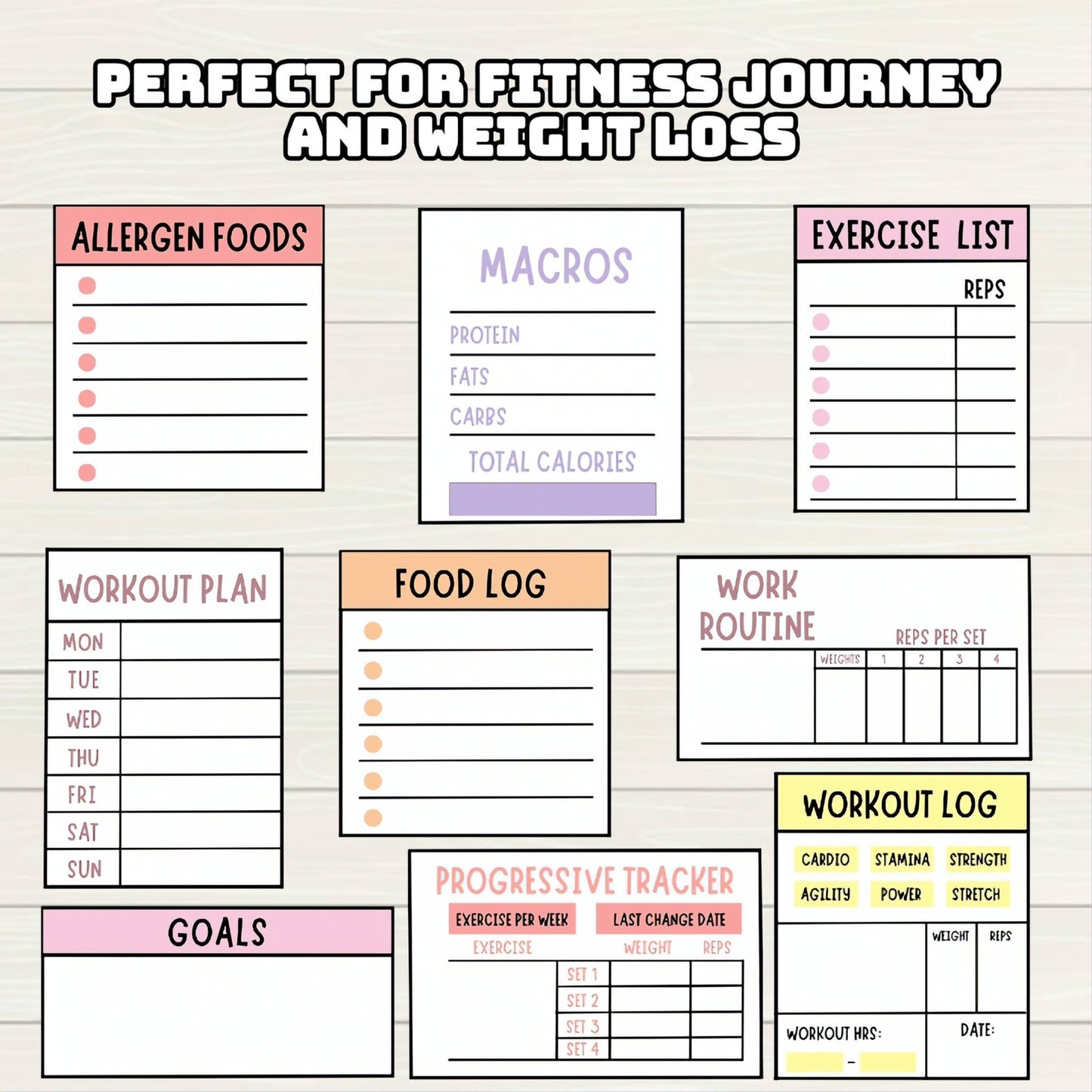 Fitness Digital Stickers - 300+ Stickers, Goodnotes file, Pre-Cropped Individuals, PNGs Digital Stickers, Pre-cropped iPad Workout Stickers - Digital Agenda Co.