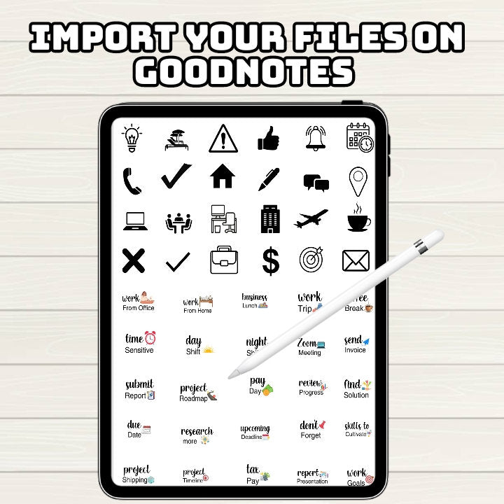 Office Digital Stickers - 300+ Stickers, Goodnotes file, Pre-Cropped Individuals, PNGs Digital Stickers, Pre-cropped iPad Stickers - Digital Agenda Co.