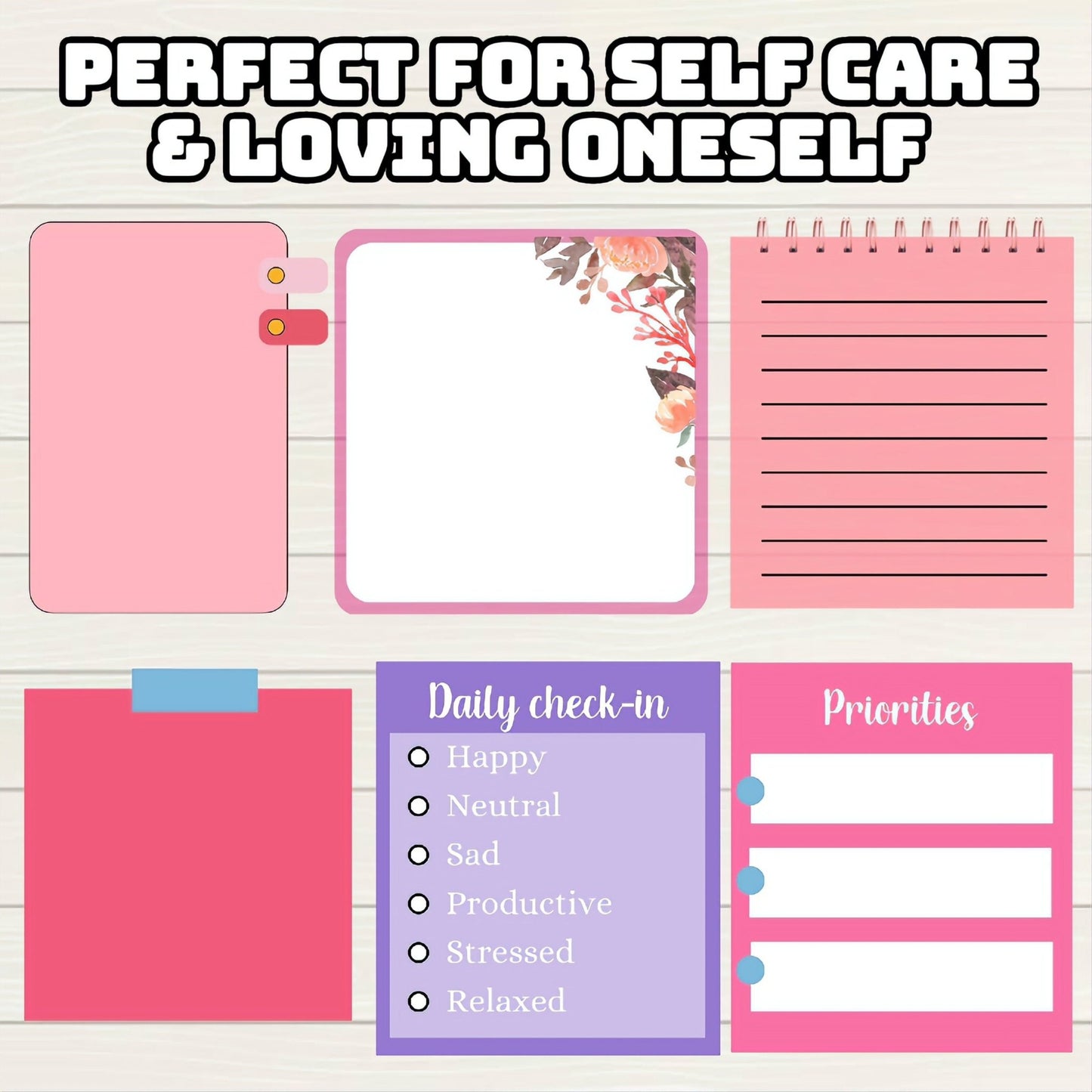 Self Care Digital Stickers - 200+ Stickers, Goodnotes file, Pre-Cropped Individuals, PNGs Digital Stickers, Pre-cropped iPad Stickers - Digital Agenda Co.