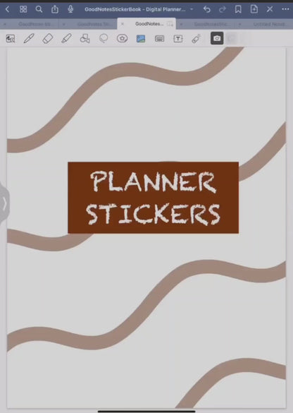 Digital Planner 2 Digital Stickers  - 350+ Stickers, Goodnotes file, Pre-Cropped Individual, PNGs Digital Stickers, Pre-cropped iPad Sticker