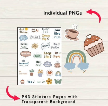 Digital Planner 2 Digital Stickers - 350+ Stickers, Goodnotes file, Pre-Cropped Individual, PNGs Digital Stickers, Pre-cropped iPad Sticker - Digital Agenda Co.