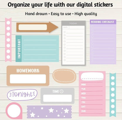 Digital Planner Digital Stickers - 350+ Stickers, Goodnotes file, Pre-Cropped Individuals, PNGs Digital Stickers, Pre-cropped iPad Stickers - Digital Agenda Co.