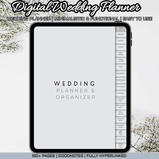 Digital Wedding Planner, Ipad Goodnotes, Wedding Organizer, Samsung, Marriage Planner Digital Dated V1 - Digital Agenda Co.