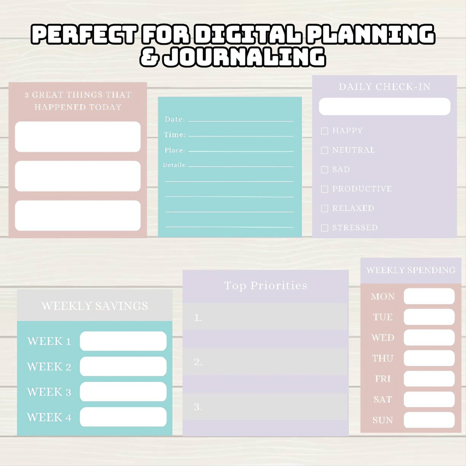 Digital To-Do List & Planner For GoodNotes – A4 Weekly PDF For IPad, Tablet & Print