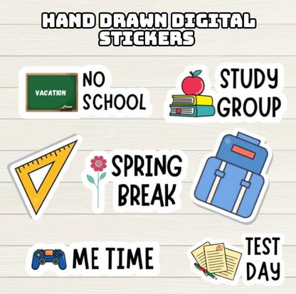 Student Digital Stickers - 150+ Stickers, Goodnotes file, Pre-Cropped Individuals, PNGs Digital Stickers, Pre-cropped iPad Stickers - Digital Agenda Co.